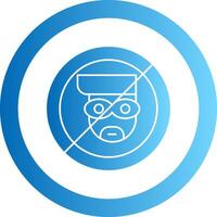 Anti Theft Gradient Circle Icon vector