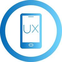 Ux Design Gradient Circle Icon vector