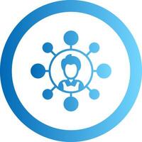 Remote Access Gradient Circle Icon vector