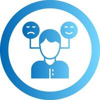 Emotions Gradient Circle Icon vector