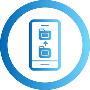 Files Exchange Gradient Circle Icon vector