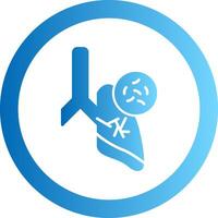 Germs In Lungs Gradient Circle Icon vector