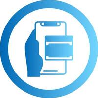 Carousel Gradient Circle Icon vector