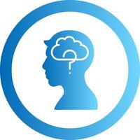 Memory Loss Gradient Circle Icon vector