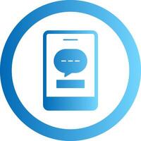 Phone Message Gradient Circle Icon vector