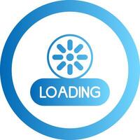 Loading Gradient Circle Icon vector