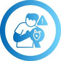 Heart Attack Gradient Circle Icon vector