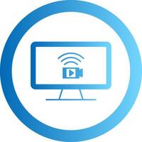 Monitoring Gradient Circle Icon vector