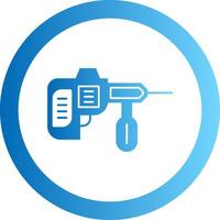 Demolition Hammer Gradient Circle Icon vector