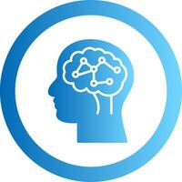 Neural Circuit Gradient Circle Icon vector