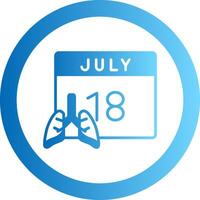 Tuberculosis Day Gradient Circle Icon vector