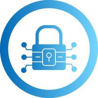 Lock Gradient Circle Icon vector