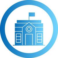 School Gradient Circle Icon vector