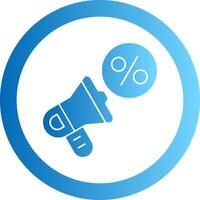 Promotion Gradient Circle Icon vector