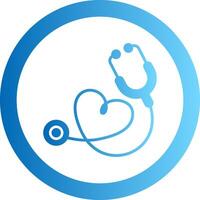 Stethoscope Gradient Circle Icon vector