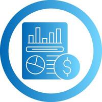 Financial Analysis Gradient Circle Icon vector