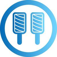 Popsicle Gradient Circle Icon vector