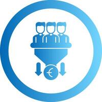 Sales PipeGradient Circle Gradient Circle Icon vector