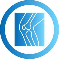 Leg X Ray Gradient Circle Icon vector