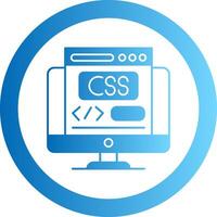 Css Gradient Circle Icon vector