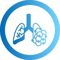 Bronchiectasis Gradient Circle Icon vector