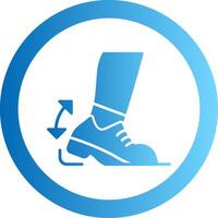 Heel Drop Gradient Circle Icon vector