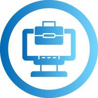 Freelance Work Gradient Circle Icon vector