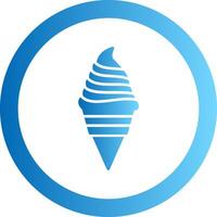 Ice Cream Gradient Circle Icon vector