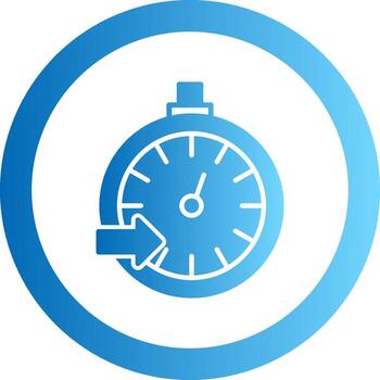 Pace Clock Gradient Circle Icon vector