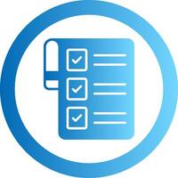 Checklist Gradient Circle Icon vector