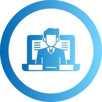 OnGradient Circle Class Gradient Circle Icon vector