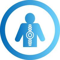 Spinal Cord Gradient Circle Icon vector