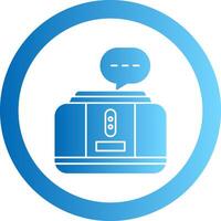 Virtual Assistant Gradient Circle Icon vector