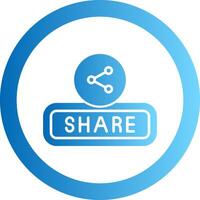 Share Gradient Circle Icon vector