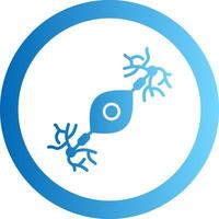Bipolar Neuron Gradient Circle Icon vector