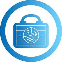 Portfolio Gradient Circle Icon vector