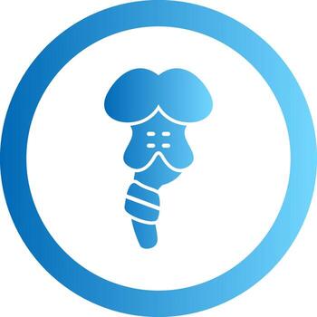 Brainstem Gradient Circle Icon vector