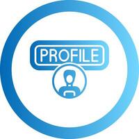 User Profile Gradient Circle Icon vector