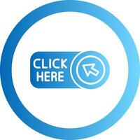 Click Here Gradient Circle Icon vector