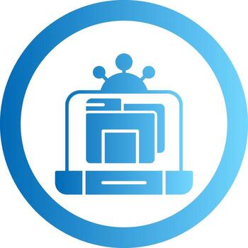 Files Exchange Gradient Circle Icon vector