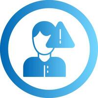 Danger Gradient Circle Icon vector
