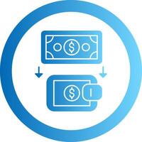 Income Gradient Circle Icon vector
