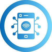 Iot Gradient Circle Icon vector