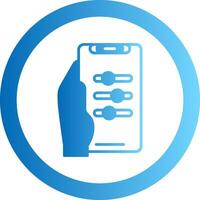 Settings Gradient Circle Icon vector