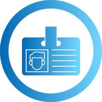Student Card Gradient Circle Icon vector