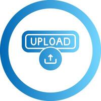 Upload Gradient Circle Icon vector