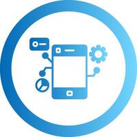 Mobility Gradient Circle Icon vector