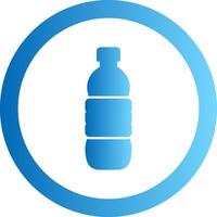 Water Bottle Gradient Circle Icon vector
