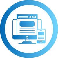 Responsive Design Gradient Circle Icon vector