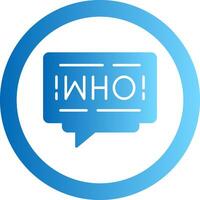 Who Gradient Circle Icon vector